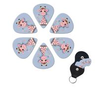 6 Pack Guitar Picks Personalized Guitar Picks with Organizer Storage Box Guitar Plectrum Cute giraffe Guitar Pick Set Guitar Accessories for Bass Electric Ukulele Guitar Players