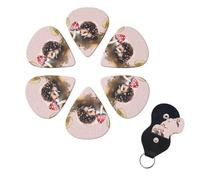 6 Pack Guitar Picks Personalized Guitar Picks with Organizer Storage Box Guitar Plectrum Hedgehog watercolor painting Guitar Pick Set Guitar Accessories for Bass Electric Ukulele Guitar Players