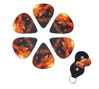 6 Pack Guitar Picks Personalized Guitar Picks with Organizer Storage Box Guitar Plectrum Horses Red Glowing Clouds Guitar Pick Set Guitar Accessories for Bass Electric Ukulele Guitar Players