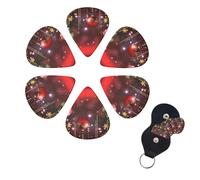 6 Pack Guitar Picks Personalized Guitar Picks with Organizer Storage Box Guitar Plectrum Merry Christmas Guitar Pick Set Guitar Accessories for Bass Electric Ukulele Guitar Players