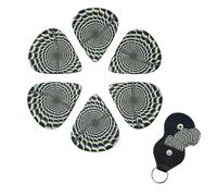 6 Pack Guitar Picks Personalized Guitar Picks with Organizer Storage Box Guitar Plectrum Spiral optical illusion gif Guitar Pick Set Guitar Accessories for Bass Electric Ukulele Guitar Players