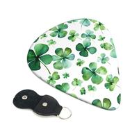 6 Pack Guitar Picks Personalized Guitars Plectrums with Organizer Storage Box Happy St Patrick's Day Guitar Pick Electric Acoustic Guitars Picks Plectrum for Bass Pick (0.46mm, 0.71mm, 0.96mm)