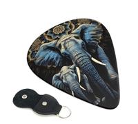 6 Pack Guitar Picks Personalized Guitars Plectrums with Organizer Storage Box Two elephants Guitar Pick Electric Acoustic Guitars Picks Plectrum for Bass Pick (0.46mm, 0.71mm, 0.96mm)