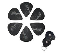 6 Pack Guitar Picks Plectrums with Organizer Storage Box 0.46 0.96 0.71 mm Personalized Guitar Pick Set A Dark Horse Bass Pick Guitar Accessories for Acoustic Guitar Ukulele