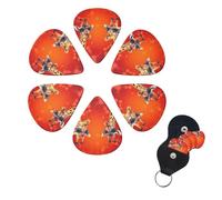 6 Pack Guitar Picks Plectrums with Organizer Storage Box 0.46 0.96 0.71 mm Personalized Guitar Pick Set Giraffe wearing sunglasses Bass Pick Guitar Accessories for Acoustic Guitar Ukulele
