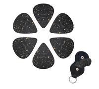 6 Pack Guitar Picks Plectrums with Organizer Storage Box 0.46 0.96 0.71 mm Personalized Guitar Pick Set Stars and Moon Bass Pick Guitar Accessories for Acoustic Guitar Ukulele