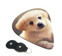 6 Pack Guitar Picks With Holder, Personalized Guitar Plectrums Non-Slip Electric Ukulele Bass Pick Cute Dog Portable 0.96mm Guitar Accessories