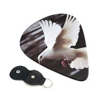 6 Pack Guitar Picks With Holder, Personalized Guitar Plectrums Non-Slip Electric Ukulele Bass Pick Flying Dove Portable 0.71mm Guitar Accessories