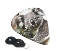 6 Pack Guitar Picks With Holder, Personalized Guitar Plectrums Non-Slip Electric Ukulele Bass Pick Koala Portable 0.71mm Guitar Accessories
