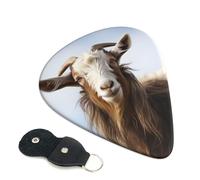 6 Pack Guitar Picks with Organizer Storage Box 3 Different Thickness Animal Goat Guitar Picks Plectrums for Bass Electric Acoustic Christmas Gifts Includes 0.46mm, 0.71mm, 0.96mm