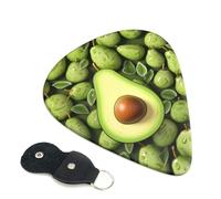 6 Pack Guitar Picks with Organizer Storage Box 3 Different Thickness Cartoon and playful avocado Guitar Picks Plectrums for Bass Electric Acoustic Christmas Gifts Includes 0.46mm, 0.71mm, 0.96mm