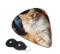 6 Pack Guitar Picks with Organizer Storage Box 3 Different Thickness Cats Animal Guitar Picks Plectrums for Bass Electric Acoustic Christmas Gifts Includes 0.46mm, 0.71mm, 0.96mm