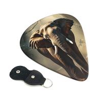 6 Pack Guitar Picks with Organizer Storage Box 3 Different Thickness Elephant in the Forest Guitar Picks Plectrums for Bass Electric Acoustic Christmas Gifts Includes 0.46mm, 0.71mm, 0.96mm