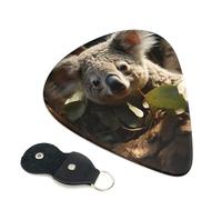 6 Pack Guitar Picks with Organizer Storage Box 3 Different Thickness Koala on the Tree Guitar Picks Plectrums for Bass Electric Acoustic Christmas Gifts Includes 0.46mm, 0.71mm, 0.96mm