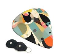 6 Pack Guitar Picks with Organizer Storage Box 3 Different Thickness Mid-Century Modern Art Cat Guitar Picks Plectrums for Bass Electric Acoustic Christmas Gifts Includes 0.46mm, 0.71mm, 0.96mm