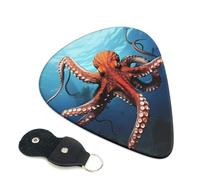 6 Pack Guitar Picks with Organizer Storage Box 3 Different Thickness Tentacles of octopus Guitar Picks Plectrums for Bass Electric Acoustic Christmas Gifts Includes 0.46mm, 0.71mm, 0.96mm