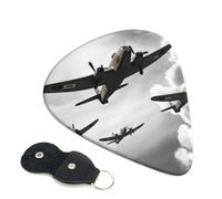 6 Pack Guitar Picks with Organizer Storage Box 3 Different Thickness World War Guitar Picks Plectrums for Bass Electric Acoustic Christmas Gifts Includes 0.46mm, 0.71mm, 0.96mm