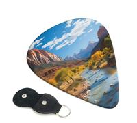 6 Pack Guitar Picks with Organizer Storage Box 3 Different Thickness Zion national park Guitar Picks Plectrums for Bass Electric Acoustic Christmas Gifts Includes 0.46mm, 0.71mm, 0.96mm