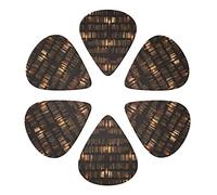 6 Pack Guitar Picks with Organizer Storage Box, Thin-Medium-Heavy Picks Handmade Plectrums Library Bookshelf Book Guitar Plectrums Bass Ukulele Picks Acoustic Guitar Lovers Gift