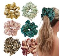 6 PACK Hair Scrunchies Large Scrunchies Soft Chiffon Oversized Scrunchies Giant Scrunchie for Women and Girls