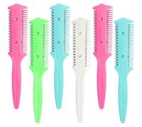 6-Pack Haircut Razor Comb - Dual-Sided Razor, Hair Styling Razor Scissors Comb, Split Ends Trimmer for Precise Hair Cutting and Styling