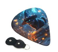 6 Pack Halloween Witch Hat Cat k Guitar Picks - 0.46 0.71 0.93 mm Includes Cool Guitar Picks Thin Medium Heavy Thickness, Electric Guitar Picks for Acoustic Guitar Bass Ukulele