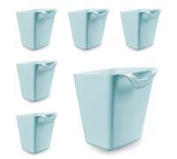 6 Pack Hanging Cup Holders, Wall Organizers, Rolling Cart Accessories Hanging Pen Holders Storage Containers Hanging Buckets for Home Decor Office, Kitchen, Art & Craft Supplies Accessories (blue)