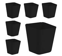 6 Pack Hanging Cup Holders, Wall Organizers, Rolling Cart Accessories Hanging Pen Holders Storage Containers Hanging Buckets for Home Decor Office, Kitchen, Art & Craft Supplies Accessories (black)