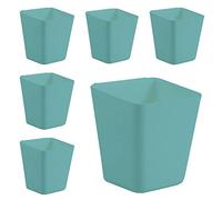 6 Pack Hanging Cup Holders, Wall Organizers, Rolling Cart Accessories Hanging Pen Holders Storage Containers Hanging Buckets for Home Decor Office, Kitchen, Art & Craft Supplies Accessories (green)