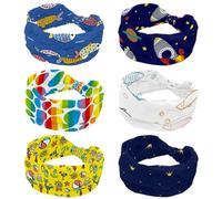 6 Pack Headband for Women, Rockets Space Soft Wide Headbands, Non Slip Workout Hairbands for Yoga Fitness Travel Gym, Hair Accessories