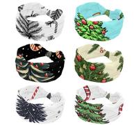 6 Pack Headbands for Women Non Slip Yoga Workout Running Sport Elastic Hair Bands for Women's Hair Twist Turban Hair Wrap for Girls