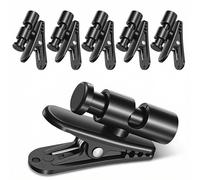6 Pack Headphone Wire Clips, 360° Rotatable Cable Cord Clamp Clothes Clip, Earphone Earbud Cable Winder Management Holder for 2-4mm Round Cord, Shirt Collar Wire Organizer for Walking Running Office