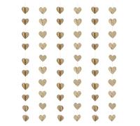 6-Pack Heart Garland Decorations, 6.56ft/2m Per String, Kraft Paper Hanging Hearts with Vintage Newspaper Design, Wall Decor for Parties, Weddings, Festivals, Coffee Shops and Home