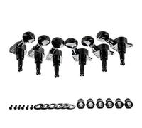6 Pack Heavy Duty Left Handed Tuning Pegs Metal Texture Suitable for Acoustic Electric Guitar 10mm Hole Replacement Part Metal Guitar Tuning Pegs
