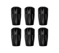 6-Pack Heavy-Duty Rubber Tips & Ferrules for Trekking Poles - Durable Replacement Ends for Walking Sticks/Canes, Perfect for Hiking on Asphalt, Rocks & Snow