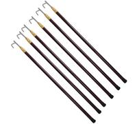 6 Pack Heavy Duty Teles Boat Hook Poles, Multifunctal Equint for Drowning Victims, Professal C Gripping Tool, 5M/16.4FT (Brown)