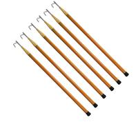 6 Pack Heavy Duty Teles Boat Hook Poles, Multifunctal Equint for Drowning Victims, Professal C Gripping Tool (Yellow, 5M/16.4FT)