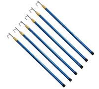 6 Pack Heavy Duty Teles Boat Hook Poles, Multifunctal Equint for Drowning Victims, Professal C Gripping Tool (Blue, 4M/13.1FT)