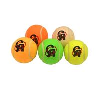 "6-Pack Heavy Rubber Tennis Balls for Cricket, Tennis Training & Pet Play - Durable Thick-Walled Balls for Sports, Tennis Rackets, Throwing Machines, and Dog Toys" (Yellow, P-6)