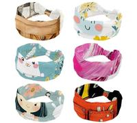 6 Pack Hello spring (4) Wide Headbands for Women
