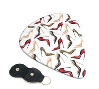 6 Pack high-heeled shoes cute print Guitar Picks - 0.46 0.71 0.93 mm Includes Cool Guitar Picks Thin Medium Heavy Thickness, Electric Guitar Picks for Acoustic Guitar Bass Ukulele