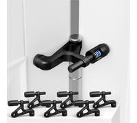 6 Pack Hinge Pin Door Stopper-Upgraded Spring Shock Absorbing, Adjustable Heavy Duty Door Stop Fits 6mm & 8mm Hinge Pins, Door Stopper with Silicone Tips for Home, Office & Hotel, Black