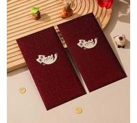 6-Pack Hot Stamping Red Envelopes, Creative Lucky Money Pockets for Birthday & Wedding Celebrations