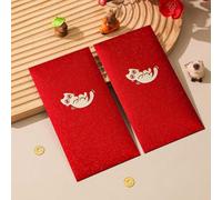 6-Pack Hot Stamping Red Envelopes, Creative Lucky Money Pockets for Birthday & Wedding Celebrations