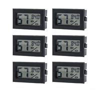 6-Pack Indoor Room Thermometer and Humidity Meter - Fast for response Digital Hygrometer for Baby Nursery Greenhouse - Compact Climate Monitor