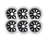 6 Pack Inline Skate Wheels, 90Mm / 100Mm / 110Mm Roller Blade Skating Wheels, 85A Roller Skate Wheels Pour Roller Blade Wheel Remplacement,Noir,110Mm, LLHJUNUK, White Blanc, 100mm