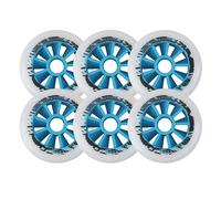 6 Pack Inline Skate Wheels, 90Mm / 100Mm / 110Mm Roller Blade Skating Wheels, 85A Roller Skate Wheels Pour Roller Blade Wheel Remplacement,Noir,110Mm, LLHJUNUK, Blue Bleu, 100mm