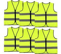 6 Pack Kids Hi Vis Vests Child High Visibility Reflective Vest Kids Traffic Construction Safety Vest with Reflective Strips for Girls Boys Outdoor Activities (Green, XL, 13-15 years(140-160 cm))