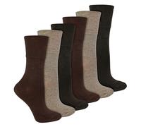 6 Pack Ladies Diabetic Socks | IOMI | Wide Seamless Bamboo Non Binding Socks