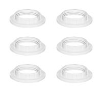 6 Pack Lampshade Reducer Ring E14 Screw Collar Rings 27mm Lamp Shade Adapter Rings for Table Lamp Ceiling Lights Replacement Lamps Holder Ring White